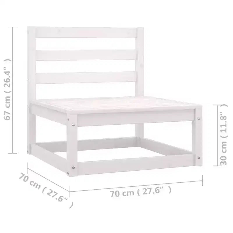 vidaXL Loungemöbel-Set 4-teilig Gartensitzgruppe Massivholz Kiefer
