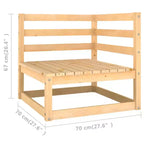 vidaXL Loungemöbel-Set 4-teilig Gartensitzgruppe Massivholz Kiefer
