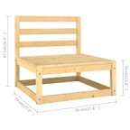 vidaXL Loungemöbel-Set 4-teilig Gartensitzgruppe Massivholz Kiefer