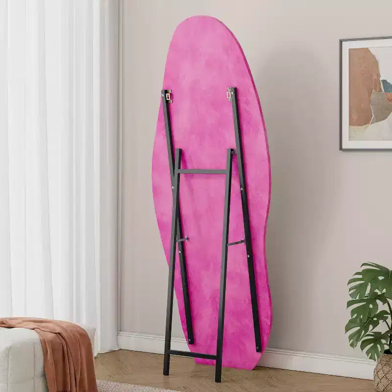 TUYOHW Flanell Irregular Wave Ganzkörperspiegel mit Aufhängeöse, Ganzkörperspiegel, Wandspiegel, Anlehnspiegel für Schlafzimmer, Wohnzimmer