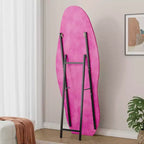 TUYOHW Flanell Irregular Wave Ganzkörperspiegel mit Aufhängeöse, Ganzkörperspiegel, Wandspiegel, Anlehnspiegel für Schlafzimmer, Wohnzimmer