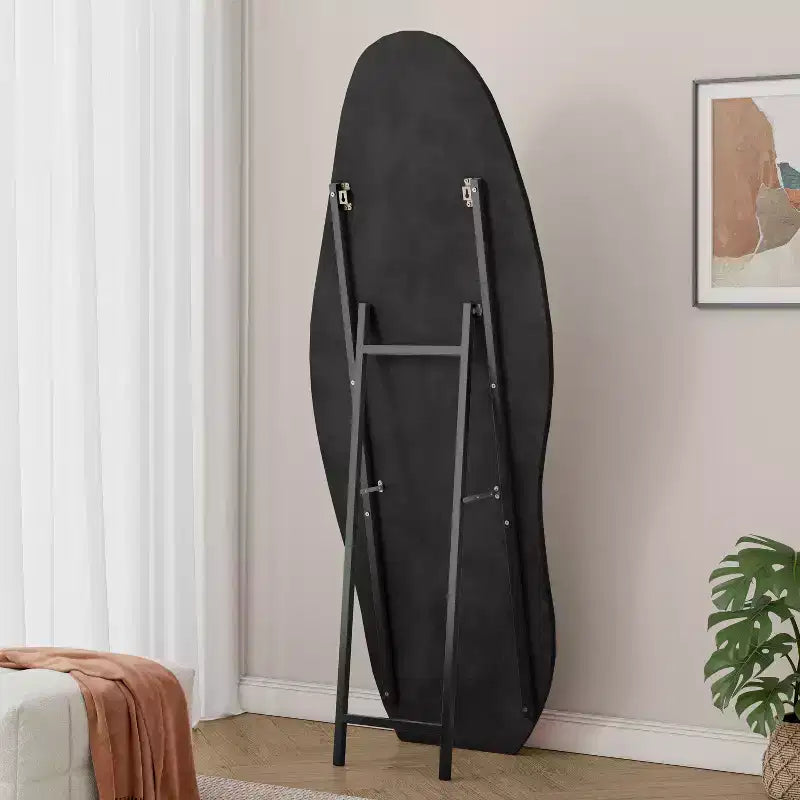 TUYOHW Flanell Irregular Wave Ganzkörperspiegel mit Aufhängeöse, Ganzkörperspiegel, Wandspiegel, Anlehnspiegel für Schlafzimmer, Wohnzimmer