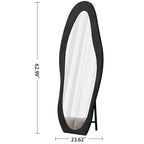 TUYOHW Flanell Irregular Wave Ganzkörperspiegel mit Aufhängeöse, Ganzkörperspiegel, Wandspiegel, Anlehnspiegel für Schlafzimmer, Wohnzimmer