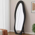 TUYOHW Flanell Irregular Wave Ganzkörperspiegel mit Aufhängeöse, Ganzkörperspiegel, Wandspiegel, Anlehnspiegel für Schlafzimmer, Wohnzimmer
