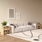 2er-Set Rattan-Nachttische mit Ladestation, Boho-Beistelltisch mit Schublade & offenem Regal für Schlafzimmer, Wohnzimmer & Büro