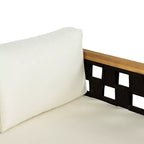 Christopher Knight Home Alice 2-teiliges modernes Outdoor-Sofaset aus Akazienholz mit geflochtenem Seil und rundem Couchtisch