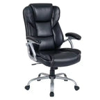 Costway Executive Office Chair with Padded Seat & Armrests, Adjustable Height & Backrest Brown/Black