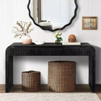 TUYOHW 59IN Vintage Crafted Entryway Table with 2 Hidden Handle Drawers, Console Table Hallway Table for Entrance, Livng Room, Hallway
