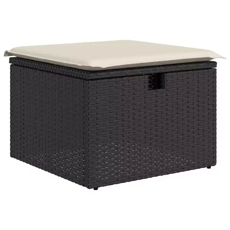 vidaXL Garten-Sofa-Set Hellgrau Polyrattan Höhenverstellbare Füße