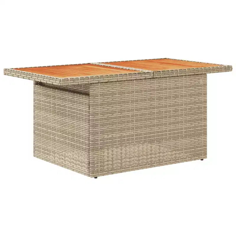 vidaXL Garten-Sofa-Set Hellgrau Polyrattan Höhenverstellbare Füße
