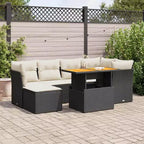 vidaXL Garten-Sofa-Set Schwarz