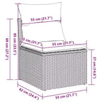 vidaXL Garten-Sofa-Set Schwarz