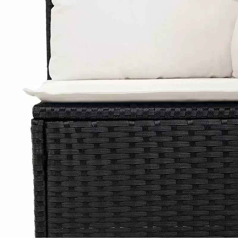 vidaXL Garten-Sofa-Set Schwarz