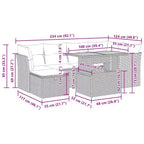 vidaXL Garten-Sofa-Set Schwarz