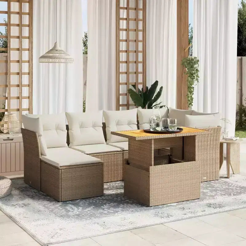 vidaXL Garten-Sofa-Set Schwarz