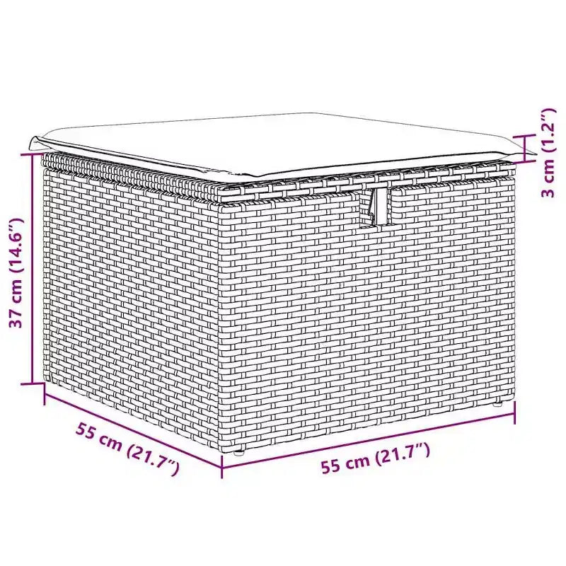 vidaXL Garten-Sofa-Set Schwarz