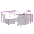 vidaXL Garten-Sofa-Set Schwarz