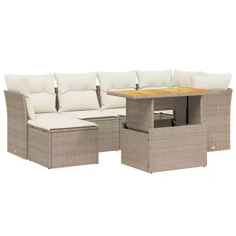 vidaXL Garten-Sofa-Set Schwarz