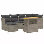 vidaXL Garten-Sofa-Set Schwarz