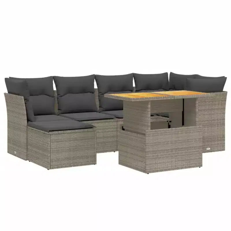 vidaXL Garten-Sofa-Set Schwarz