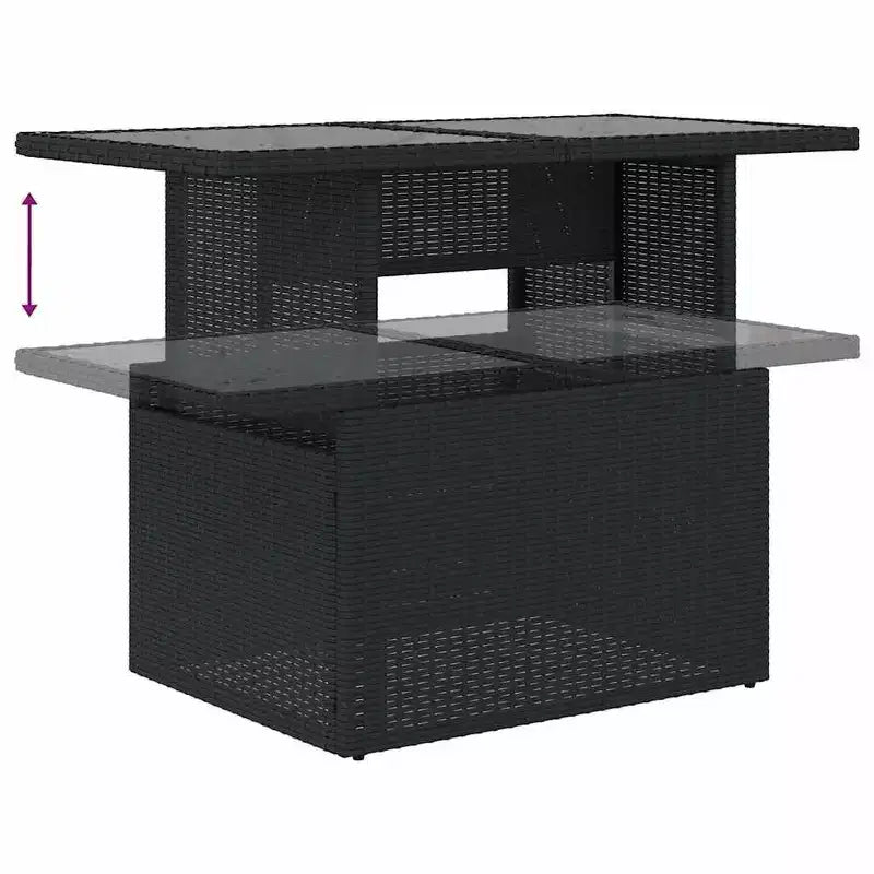 vidaXL Loungesofa-Set mit Kissen Polyrattan Akazie