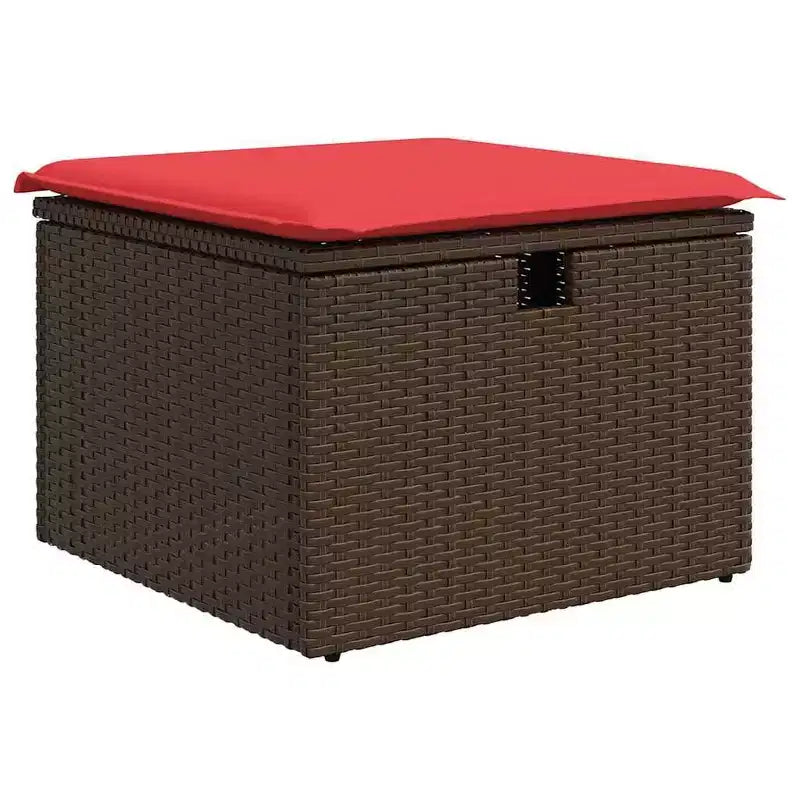vidaXL Loungesofa-Set mit Kissen Polyrattan Akazie