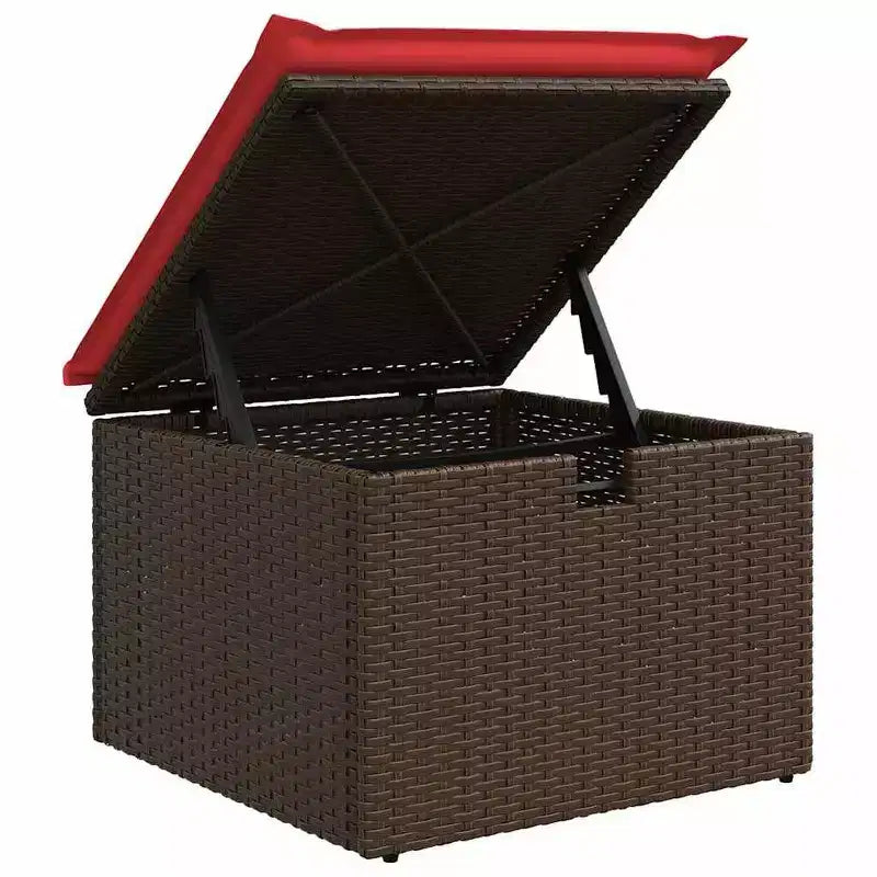 vidaXL Loungesofa-Set mit Kissen Polyrattan Akazie
