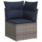 vidaXL Loungesofa-Set mit Kissen Polyrattan Akazie