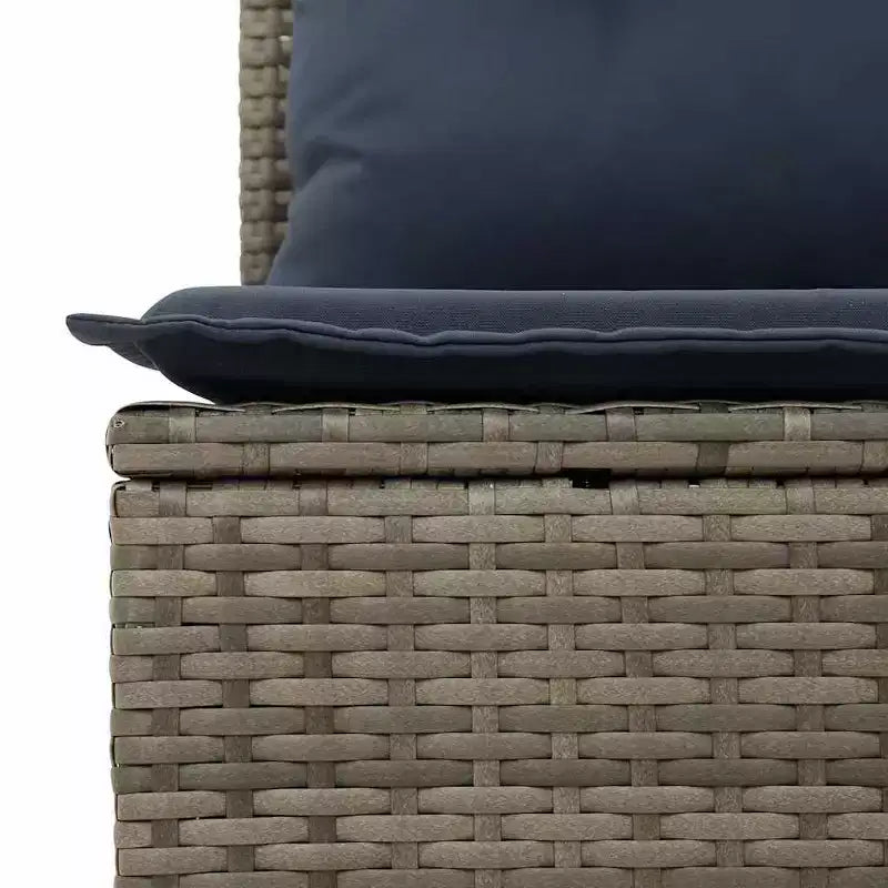 vidaXL Loungesofa-Set mit Kissen Polyrattan Akazie