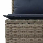 vidaXL Loungesofa-Set mit Kissen Polyrattan Akazie