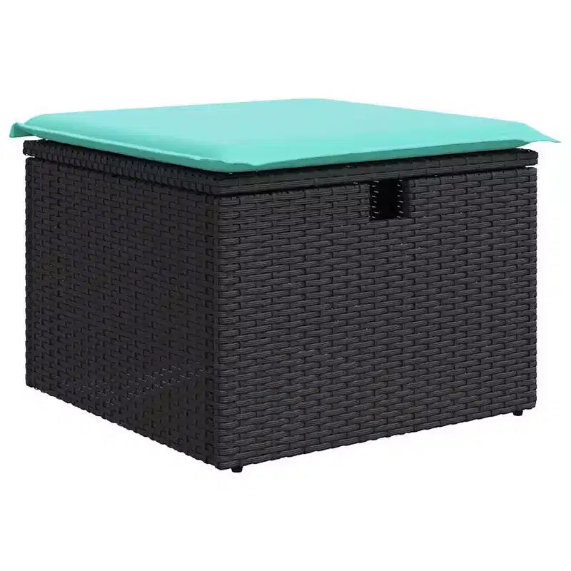 vidaXL Loungesofa-Set mit Kissen Polyrattan Akazie