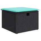vidaXL Loungesofa-Set mit Kissen Polyrattan Akazie