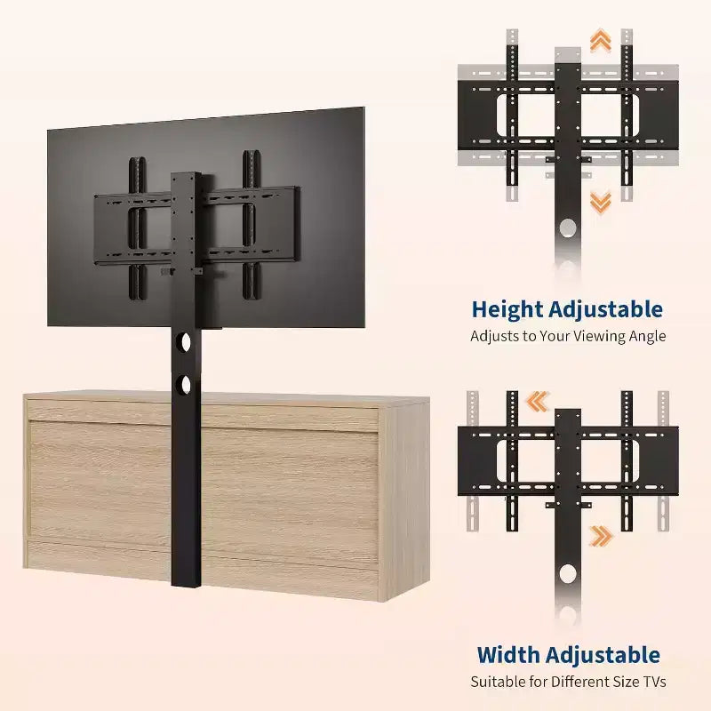 Rattan-TV-Schrank mit 4 Schubladen, Bauernhausstil für 70-Zoll-Fernseher, für Wohnzimmer, einfache Montage