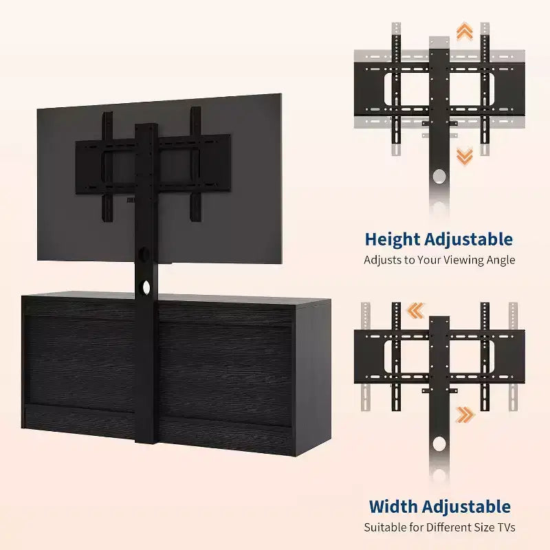 Rattan-TV-Schrank mit 4 Schubladen, Bauernhausstil für 70-Zoll-Fernseher, für Wohnzimmer, einfache Montage
