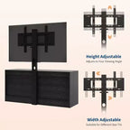 Rattan-TV-Schrank mit 4 Schubladen, Bauernhausstil für 70-Zoll-Fernseher, für Wohnzimmer, einfache Montage