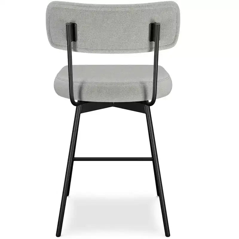 Meredith Moderner drehbarer Thekenhocker (2er-Set) aus Polyester-Leinen