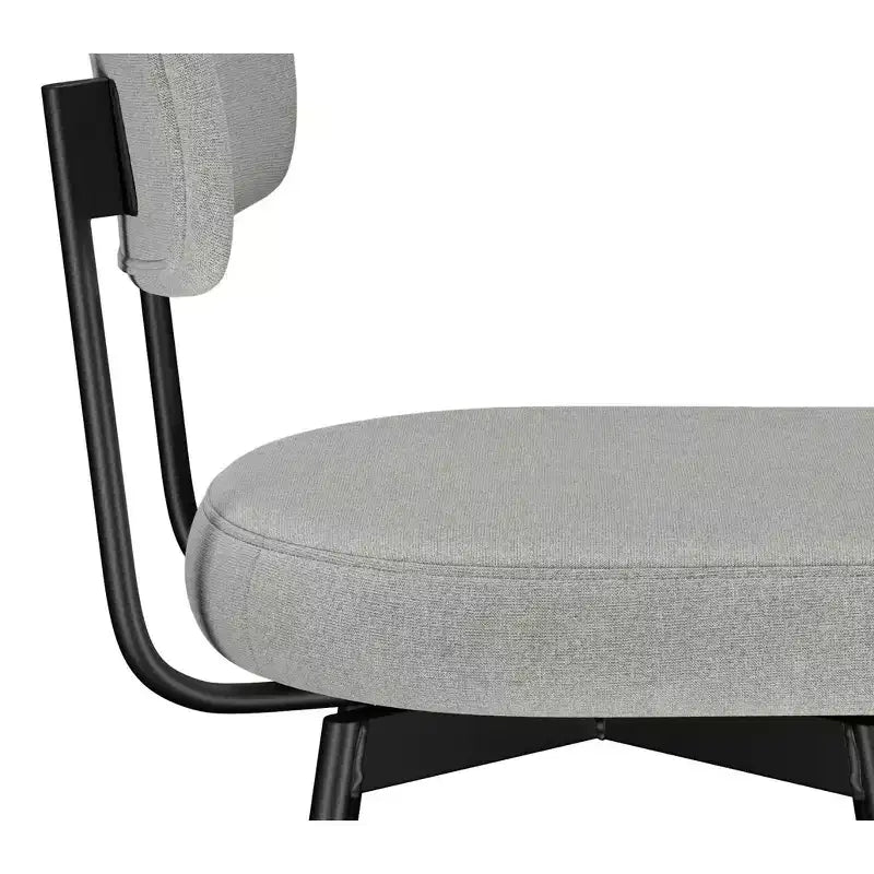 Meredith Moderner drehbarer Thekenhocker (2er-Set) aus Polyester-Leinen