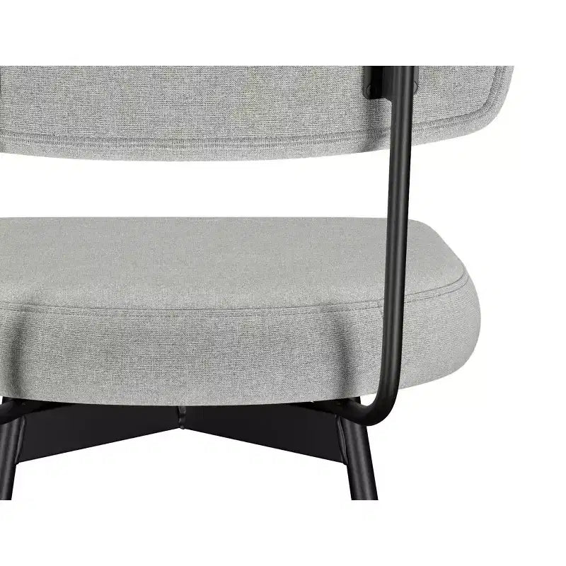 Meredith Moderner drehbarer Thekenhocker (2er-Set) aus Polyester-Leinen