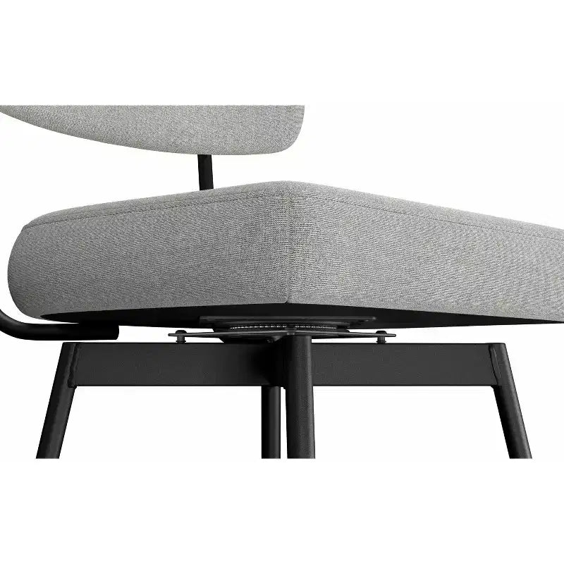 Meredith Moderner drehbarer Thekenhocker (2er-Set) aus Polyester-Leinen
