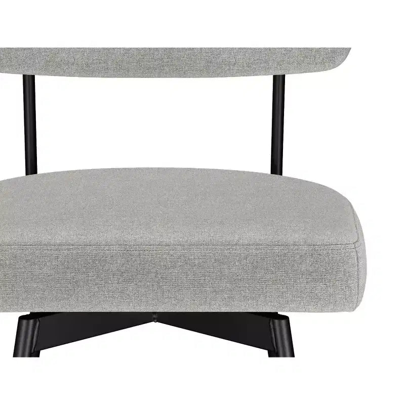 Meredith Moderner drehbarer Thekenhocker (2er-Set) aus Polyester-Leinen