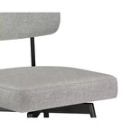 Meredith Moderner drehbarer Thekenhocker (2er-Set) aus Polyester-Leinen