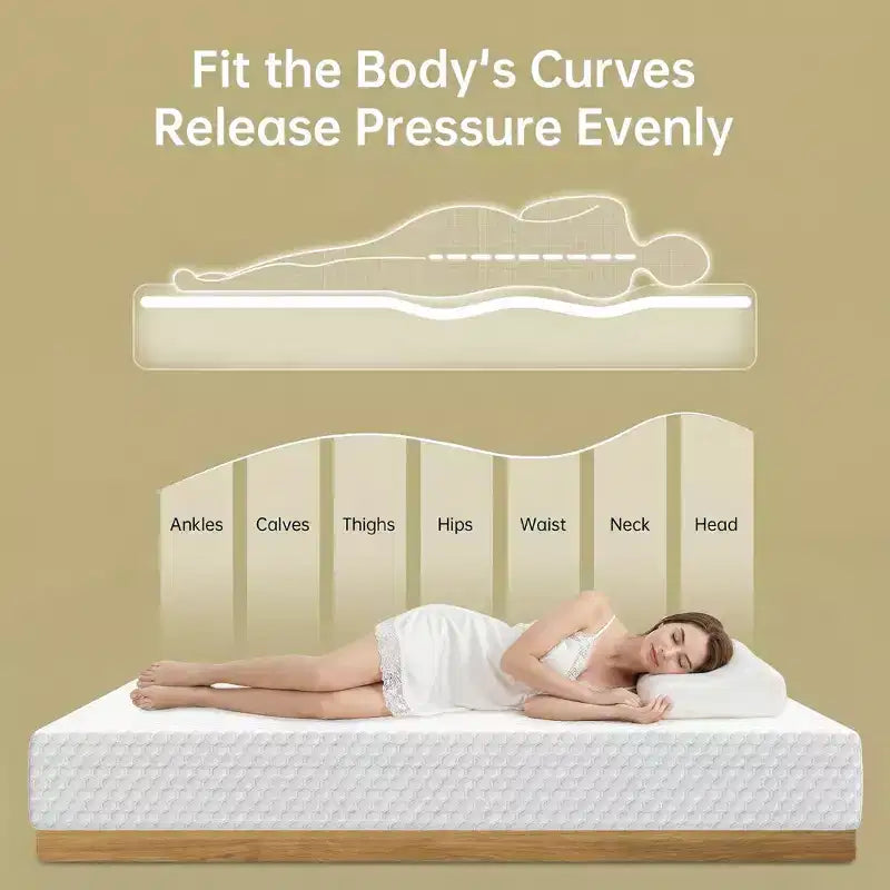 EHMKNP 12 Zoll Queen Size Matratze für Erwachsene, Jugendliche, Einzelpersonen, kühlende Memory Foam Matratze, abnehmbarer, waschbarer Bezug, mittelfest