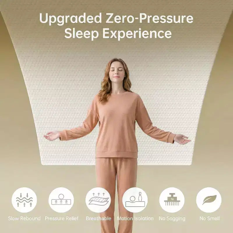 EHMKNP 12 Zoll Queen Size Matratze für Erwachsene, Jugendliche, Einzelpersonen, kühlende Memory Foam Matratze, abnehmbarer, waschbarer Bezug, mittelfest