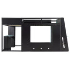 L-förmiges Gaming-Hochbett mit Schreibtischen, Doppel-Hochbetten mit LED-Beleuchtung, USB-Anschlüssen, Stauraumregalen, Eck-Hochbett aus Holz für 2