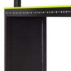 L-förmiges Gaming-Hochbett mit Schreibtischen, Doppel-Hochbetten mit LED-Beleuchtung, USB-Anschlüssen, Stauraumregalen, Eck-Hochbett aus Holz für 2