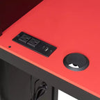 L-förmiges Gaming-Hochbett mit Schreibtischen, Doppel-Hochbetten mit LED-Beleuchtung, USB-Anschlüssen, Stauraumregalen, Eck-Hochbett aus Holz für 2