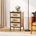 Wooden Floor Entryway Storage Cabinet, 3-Drawer Freestanding Console Table Organizer for Living Room Bedroom Hallway Office Bathroom Kitchen