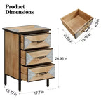 Holzboden-Eingangsschränke, Kommode mit 3 Schubladen, freistehender Konsolentisch-Organizer für Wohnzimmer, Schlafzimmer, Flur, Büro, Badezimmer, Küche