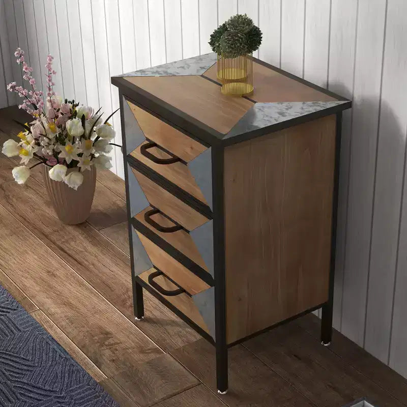 Holzboden-Eingangsschränke, Kommode mit 3 Schubladen, freistehender Konsolentisch-Organizer für Wohnzimmer, Schlafzimmer, Flur, Büro, Badezimmer, Küche