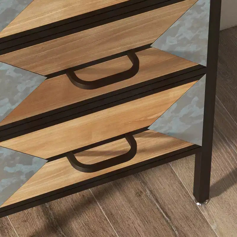 Holzboden-Eingangsschränke, Kommode mit 3 Schubladen, freistehender Konsolentisch-Organizer für Wohnzimmer, Schlafzimmer, Flur, Büro, Badezimmer, Küche
